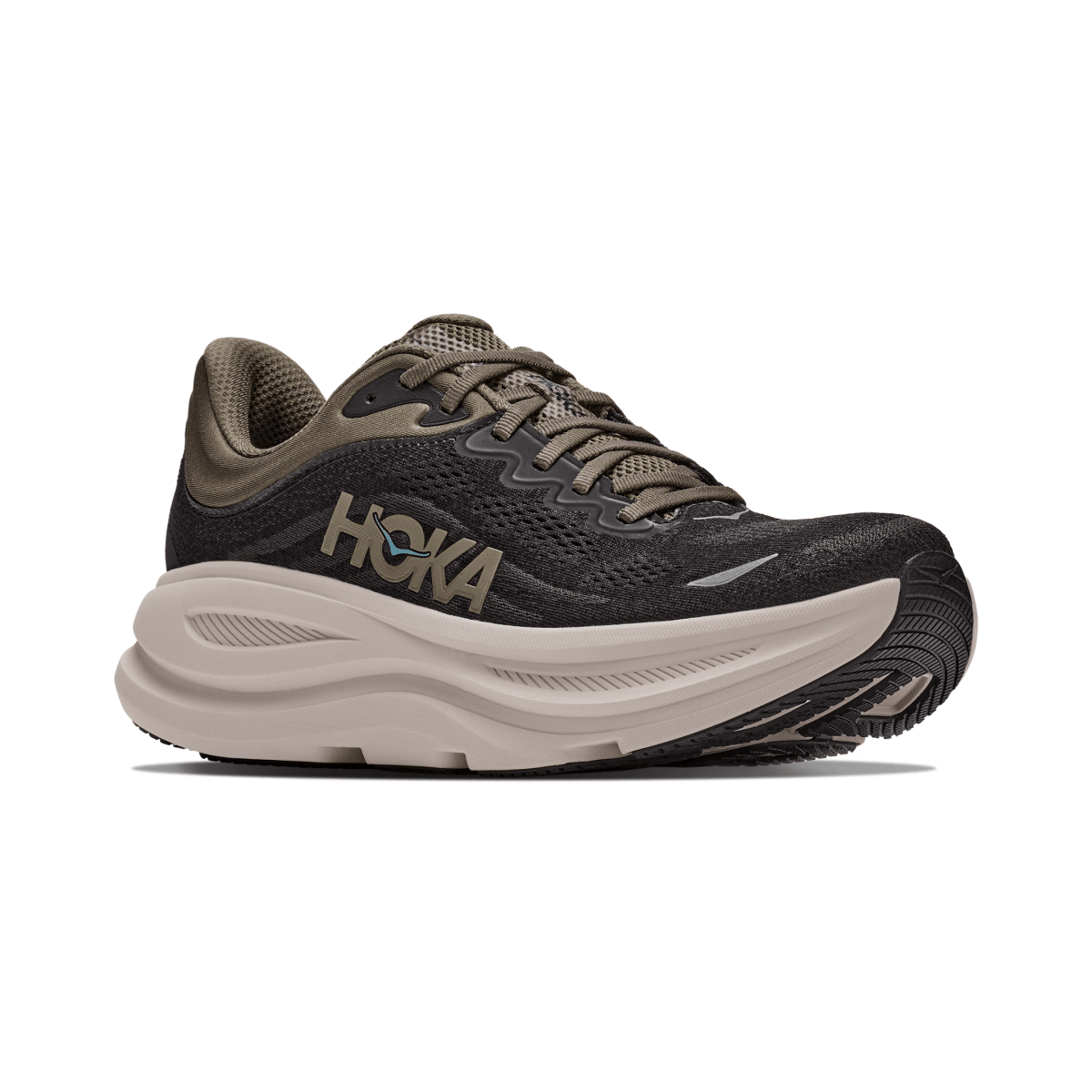 Hoka One One Men's Bondi 9 Black/River Rock - 11020417 - Tip Top Shoes of New York