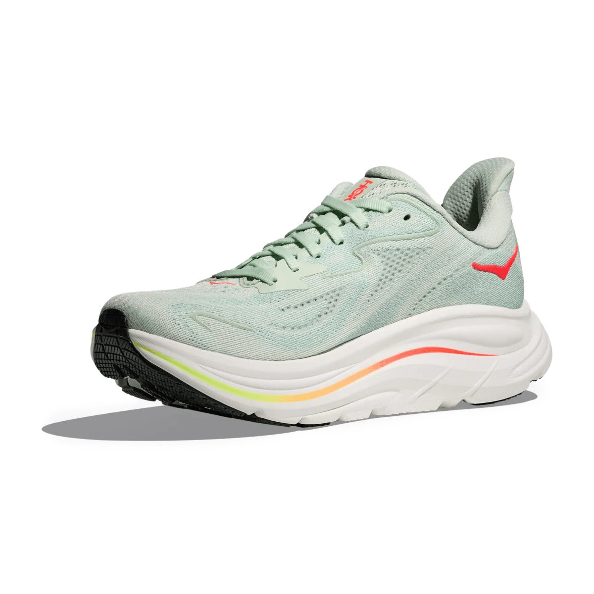 Hoka One One Women's Clifton 10 Sea Glass/Neon Flame - 11011969 - Tip Top Shoes of New York