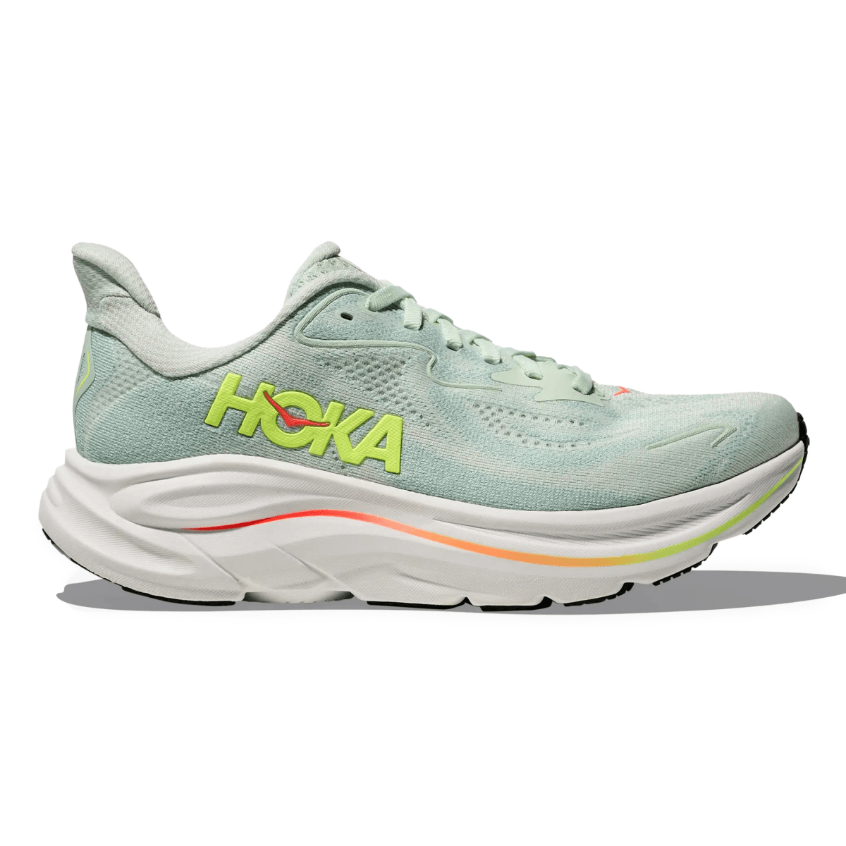Hoka One One Women's Clifton 10 Sea Glass/Neon Flame - 11011969 - Tip Top Shoes of New York