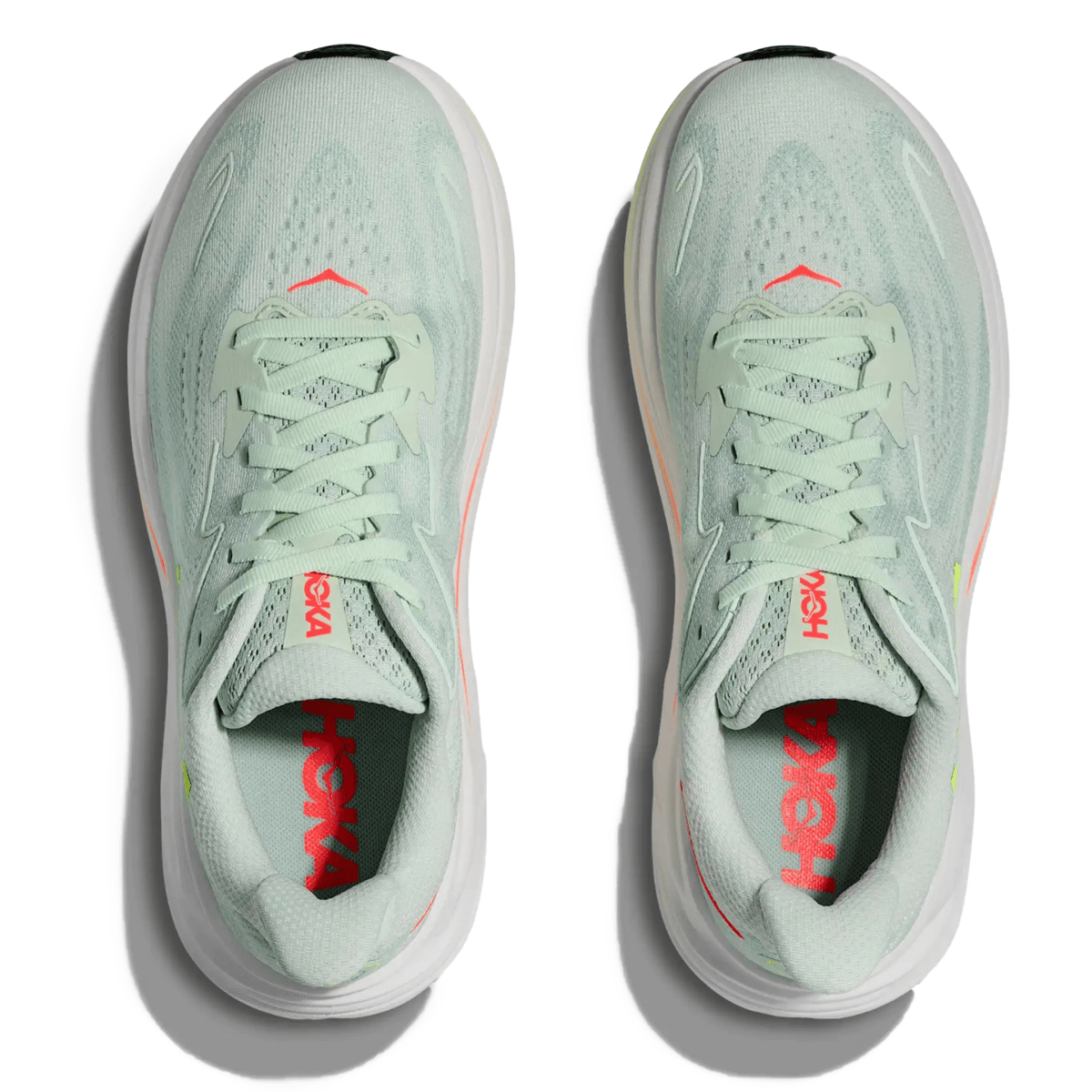 Hoka One One Women's Clifton 10 Sea Glass/Neon Flame - 11011969 - Tip Top Shoes of New York