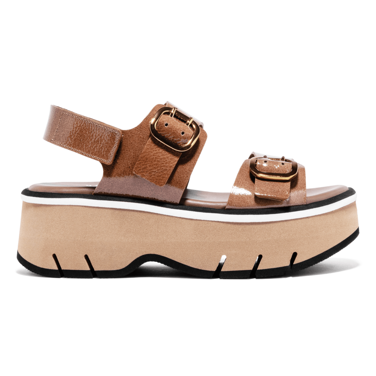Homers Women's Lucia Reverse Vernice Chunky Farro Beige - 9031224 - Tip Top Shoes of New York