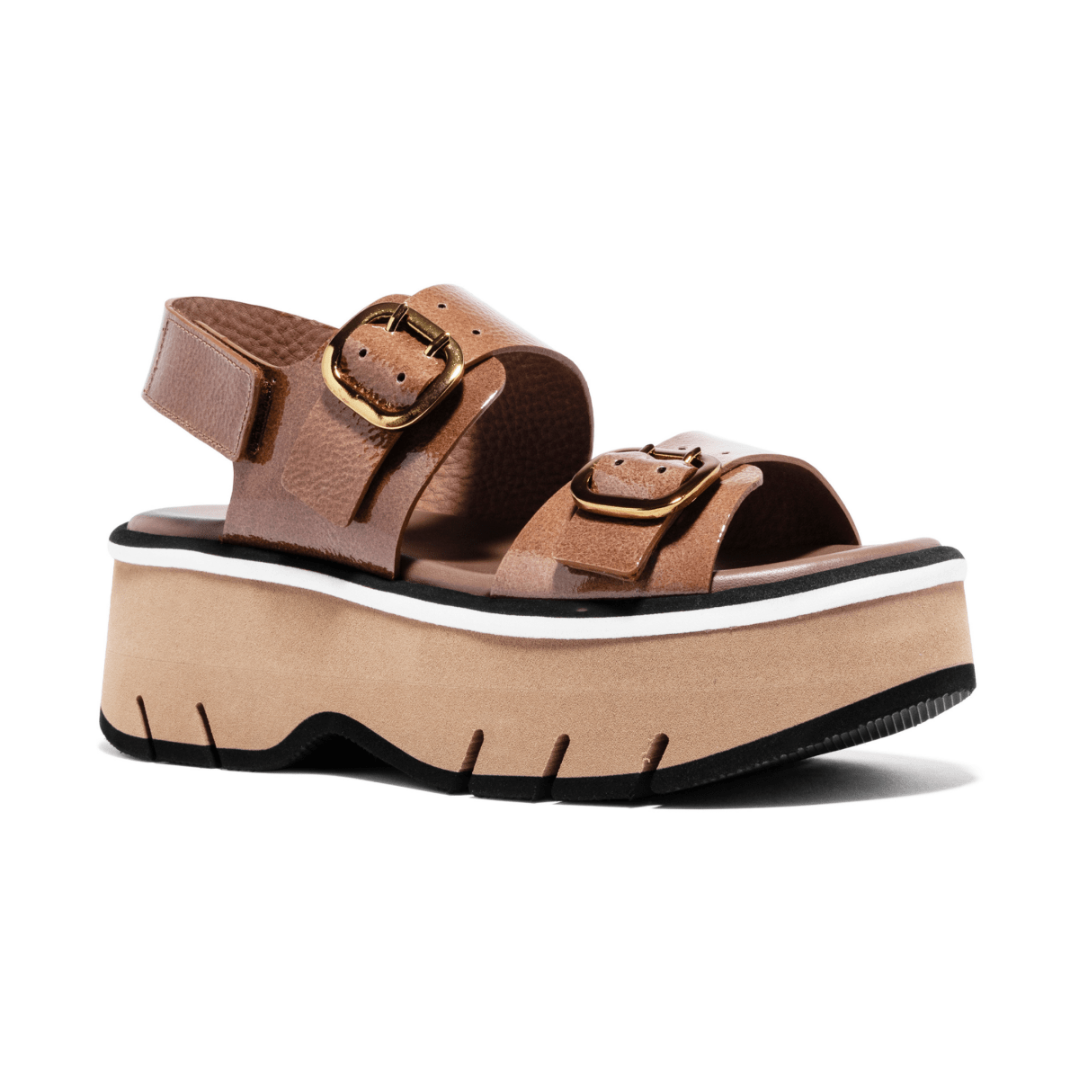 Homers Women's Lucia Reverse Vernice Chunky Farro Beige - 9031224 - Tip Top Shoes of New York