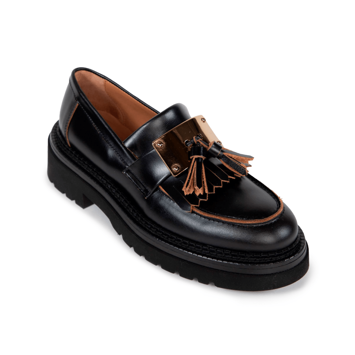 Homers Women's Siena Foulard Black Leather - 9035003 - Tip Top Shoes of New York