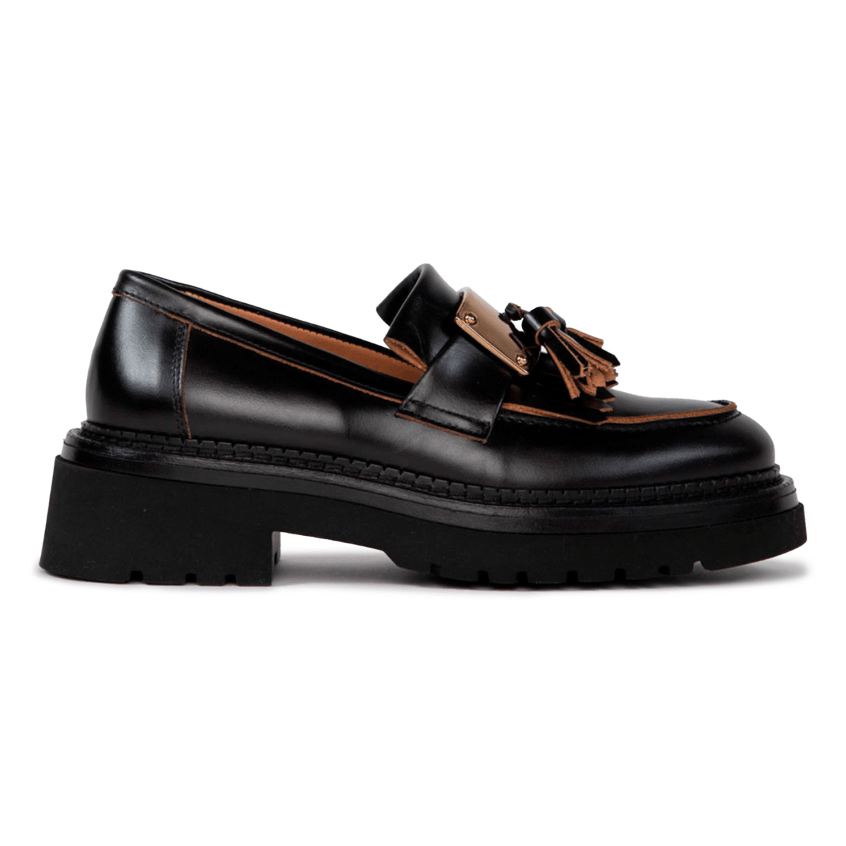 Homers Women's Siena Foulard Black Leather - 9035003 - Tip Top Shoes of New York