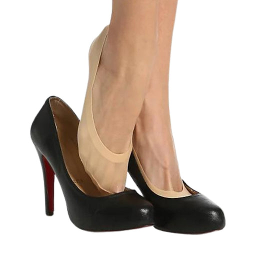 Hue Burlington Women's U12763 Classic Perfect Edge Liner Natural Socks - 3018584 - Tip Top Shoes of New York