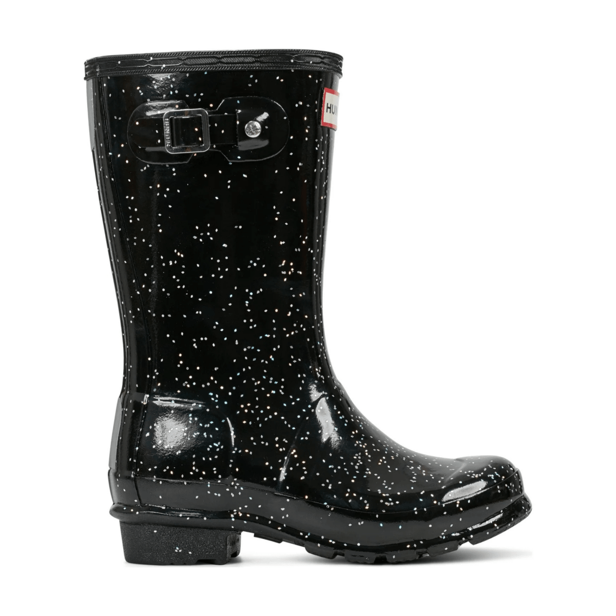 Hunter Kids Original Giant Glitter Rain Boots Black Waterproof - 1116659 - Tip Top Shoes of New York