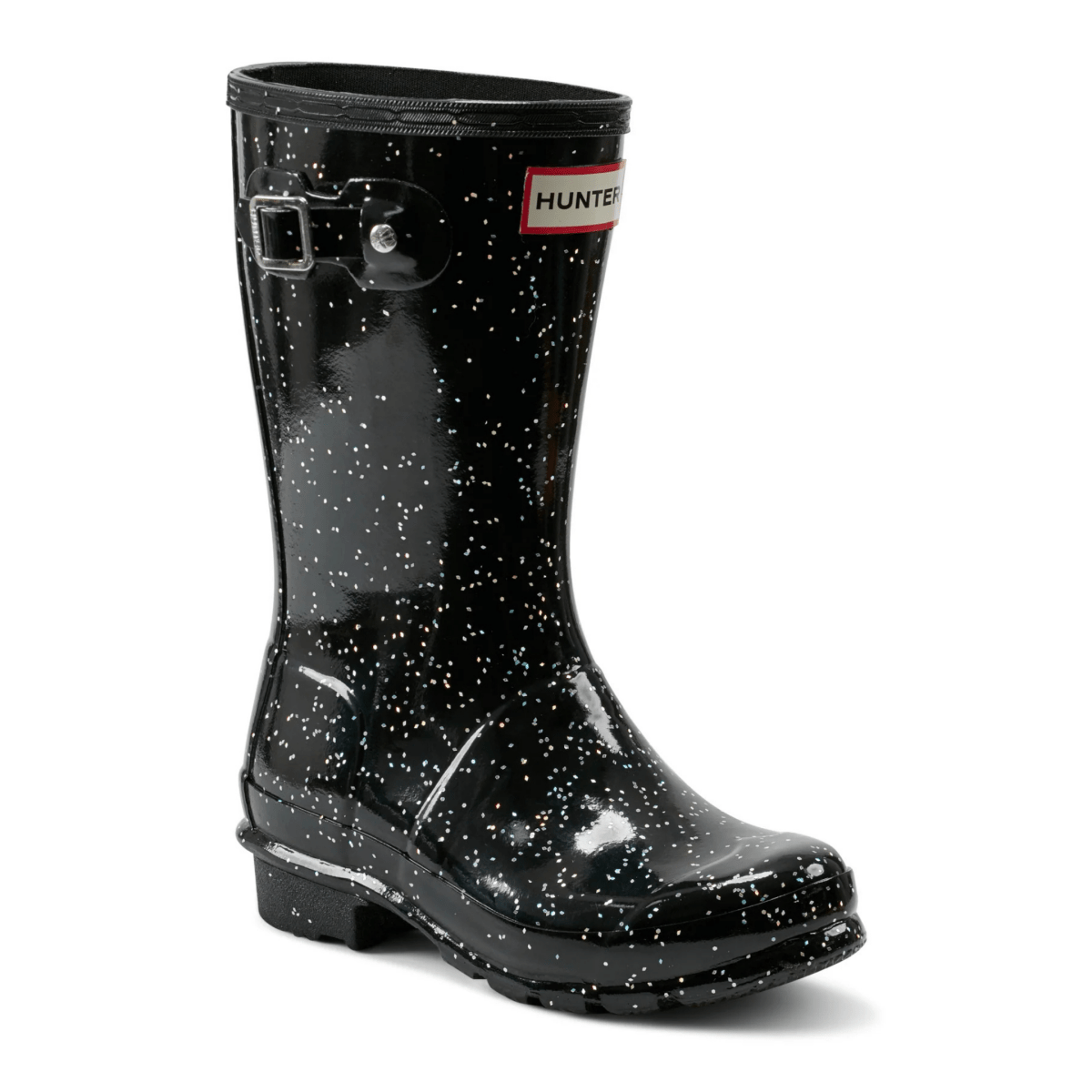 Hunter Kids Original Giant Glitter Rain Boots Black Waterproof - 1116659 - Tip Top Shoes of New York