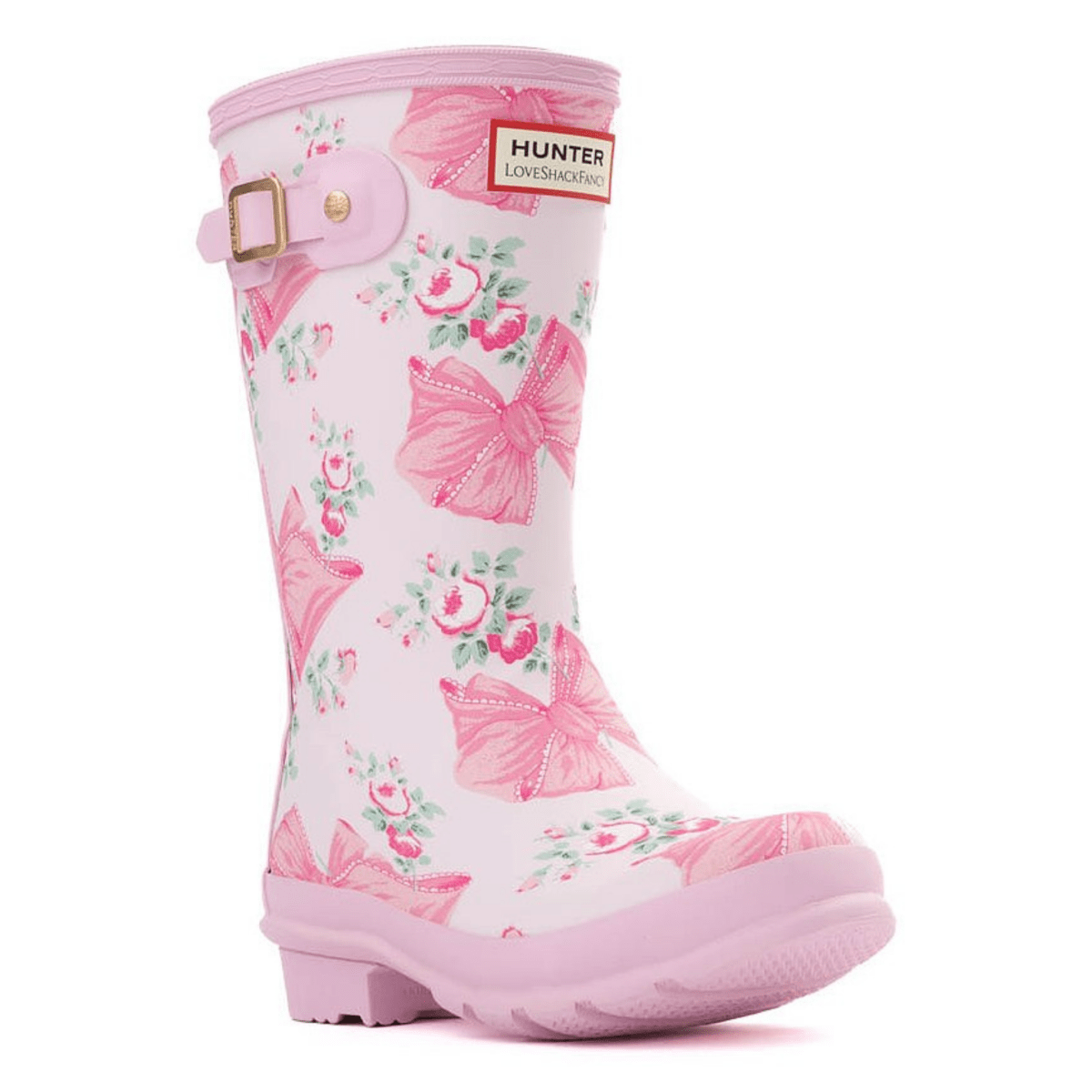 Hunter x LoveShackFancy Girl's Original Rose Beaux Mint Pink - 1101214 - Tip Top Shoes of New York
