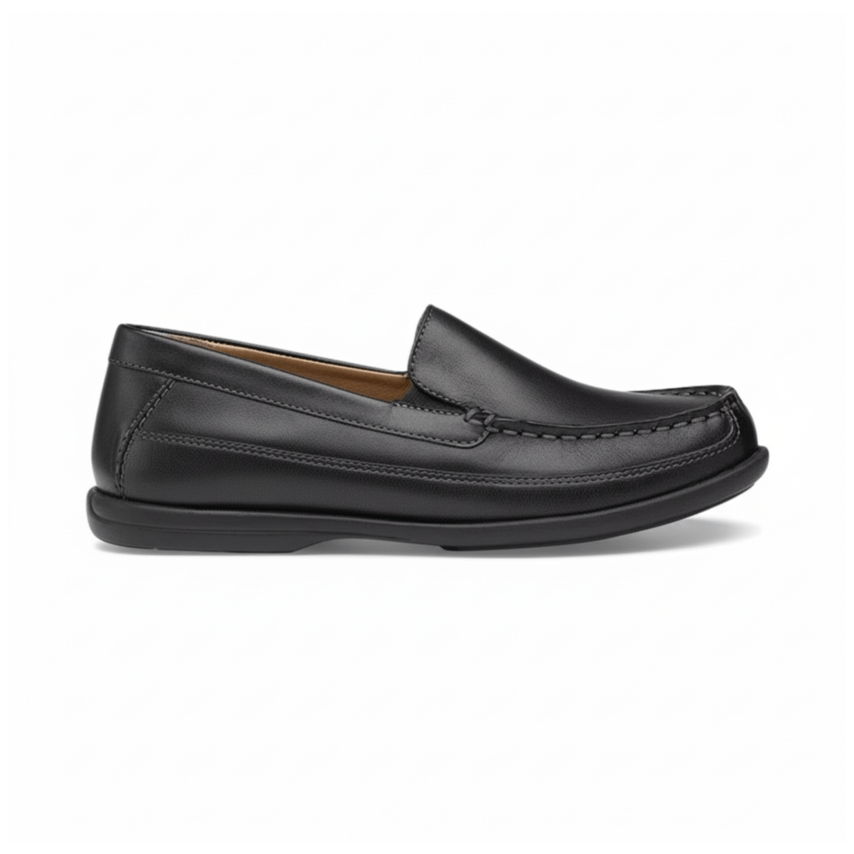 Johnston & Murphy Boy's (Grade School) Locklin Venetian Black Leather - 1091601 - Tip Top Shoes of New York