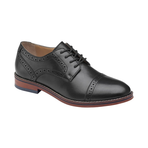 Johnston & Murphy Boy's (Grade School) Upton Conard Cap Toe Black - 1091591 - Tip Top Shoes of New York