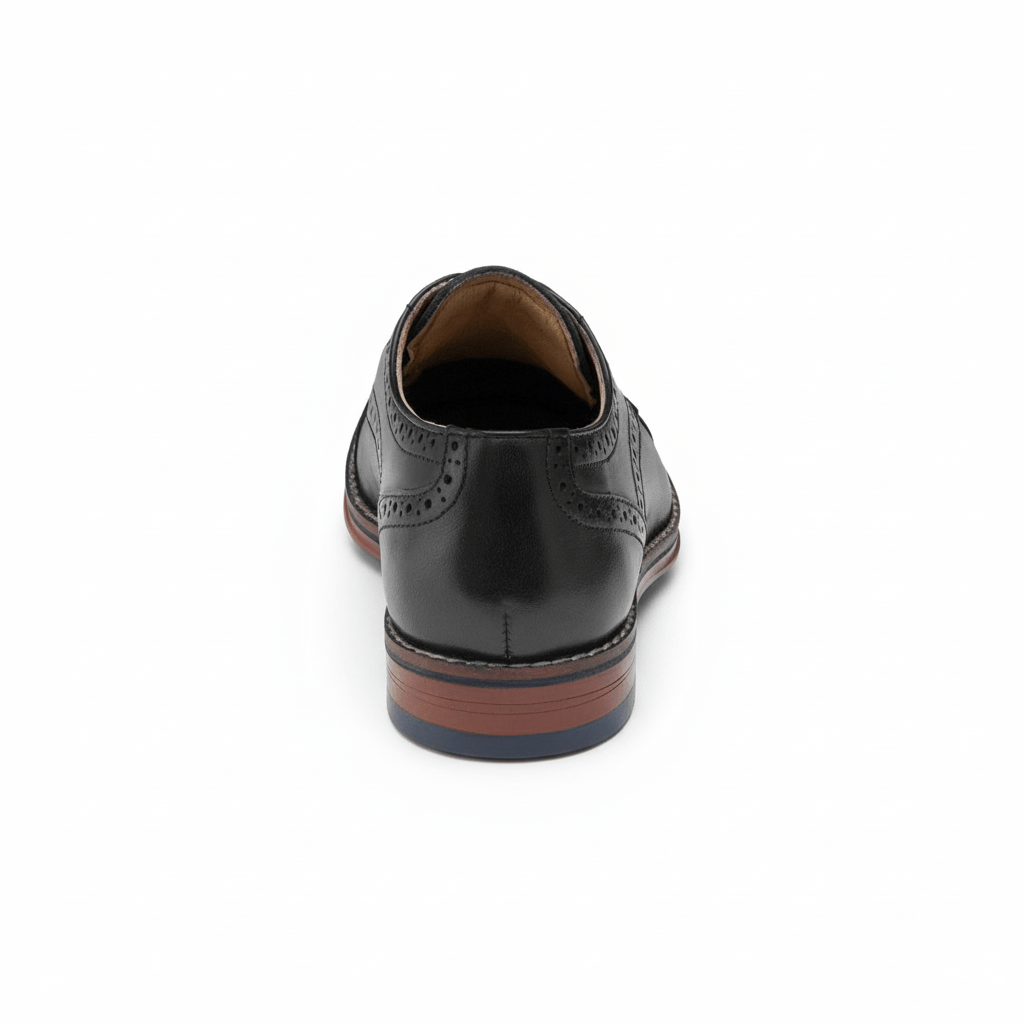 Johnston & Murphy Boy's (Grade School) Upton Conard Cap Toe Black - 1091591 - Tip Top Shoes of New York