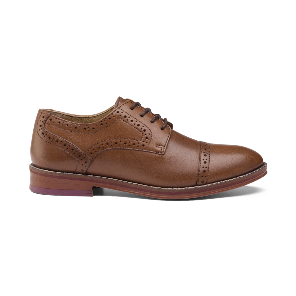 Johnston & Murphy Boys Upton Conard Cap Toe Tan Leather - 1111220 - Tip Top Shoes of New York