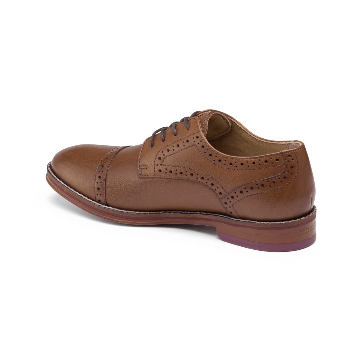 Johnston & Murphy Boys Upton Conard Cap Toe Tan Leather - 1111220 - Tip Top Shoes of New York