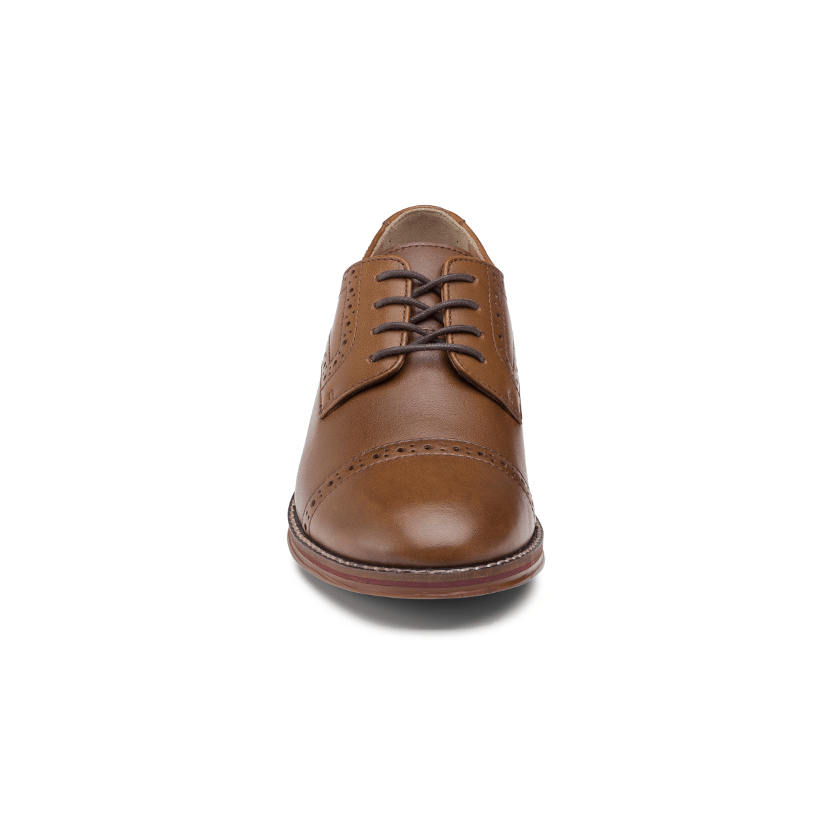 Johnston & Murphy Boys Upton Conard Cap Toe Tan Leather - 1111220 - Tip Top Shoes of New York