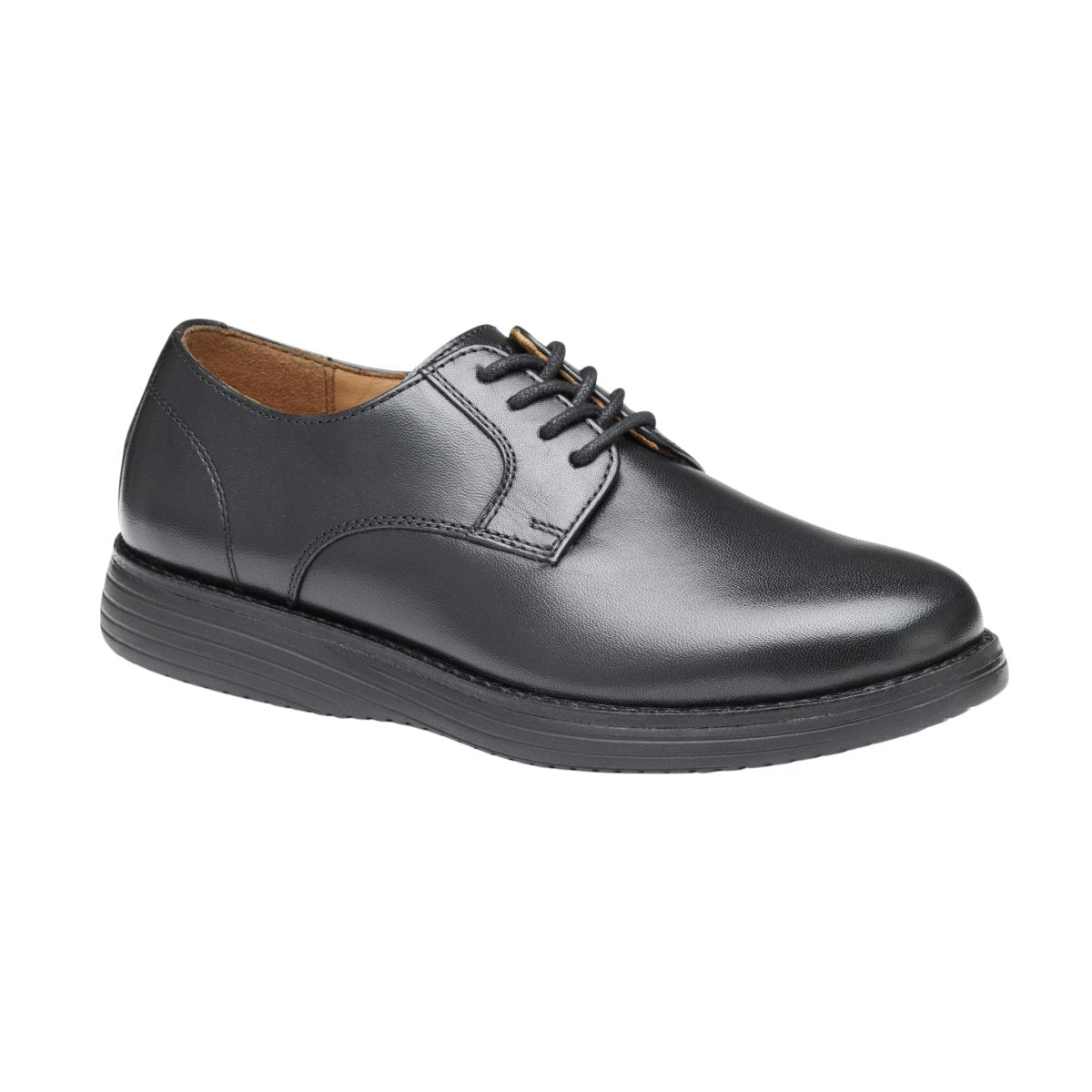 Johnston & Murphy Boys Upton Plain Toe Black 3 / Black / Medium - M Johnston & Murphy Boys Upton Plain Toe Black 3 / Black / Medium - M