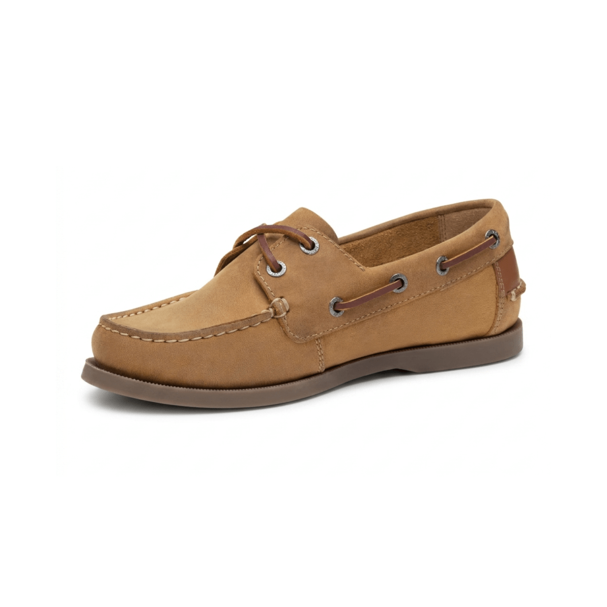 Johnston & Murphy Boys Zeke Boat Shoe Tan Leather - 1111229 - Tip Top Shoes of New York