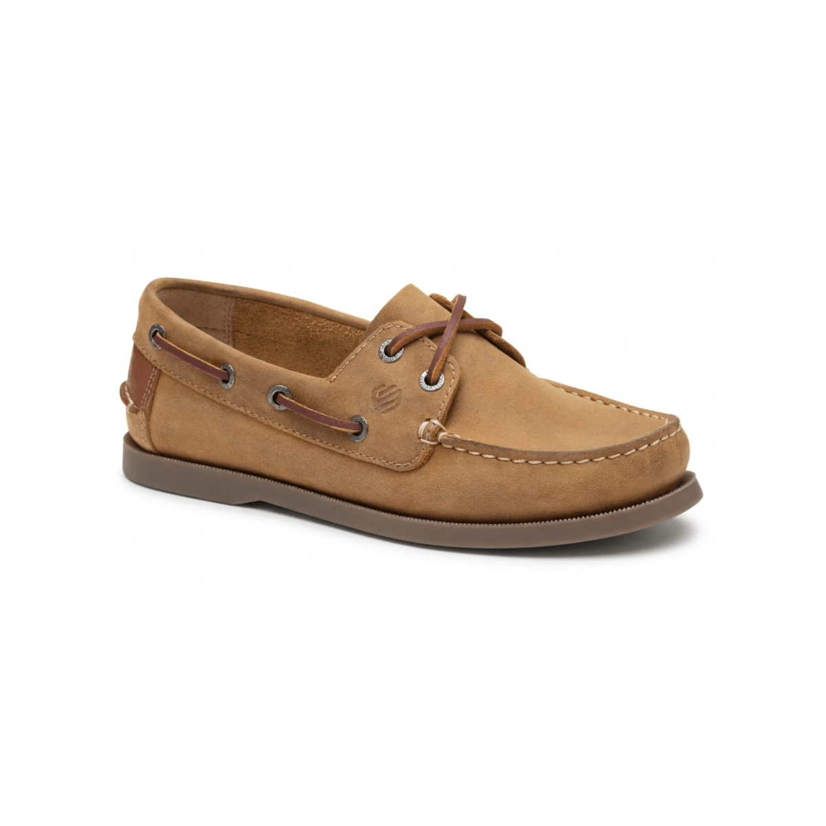 Johnston & Murphy Boys Zeke Boat Shoe Tan Leather - 1111229 - Tip Top Shoes of New York