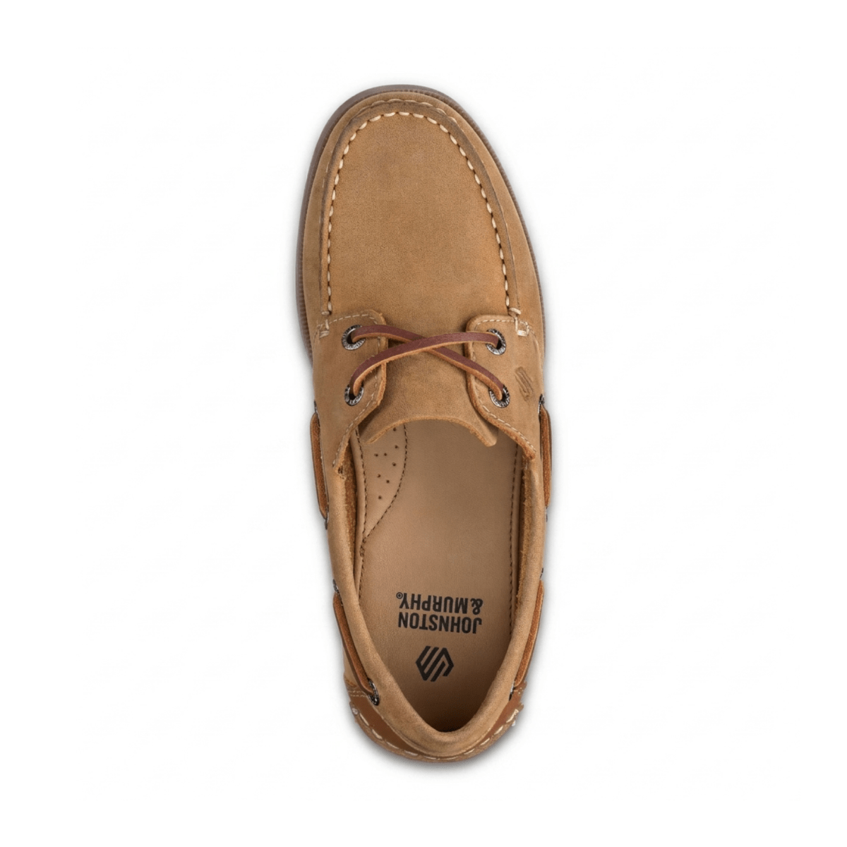 Johnston & Murphy Boys Zeke Boat Shoe Tan Leather - 1111229 - Tip Top Shoes of New York