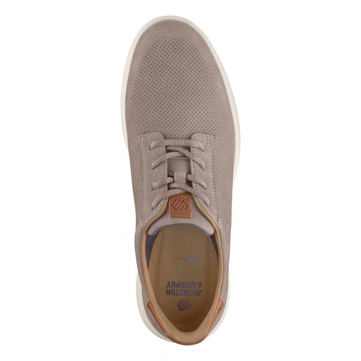 Johnston & Murphy Men's Ackerson Ackerson Perfed Plain Toe Grey Nubuck - 9036820 - Tip Top Shoes of New York
