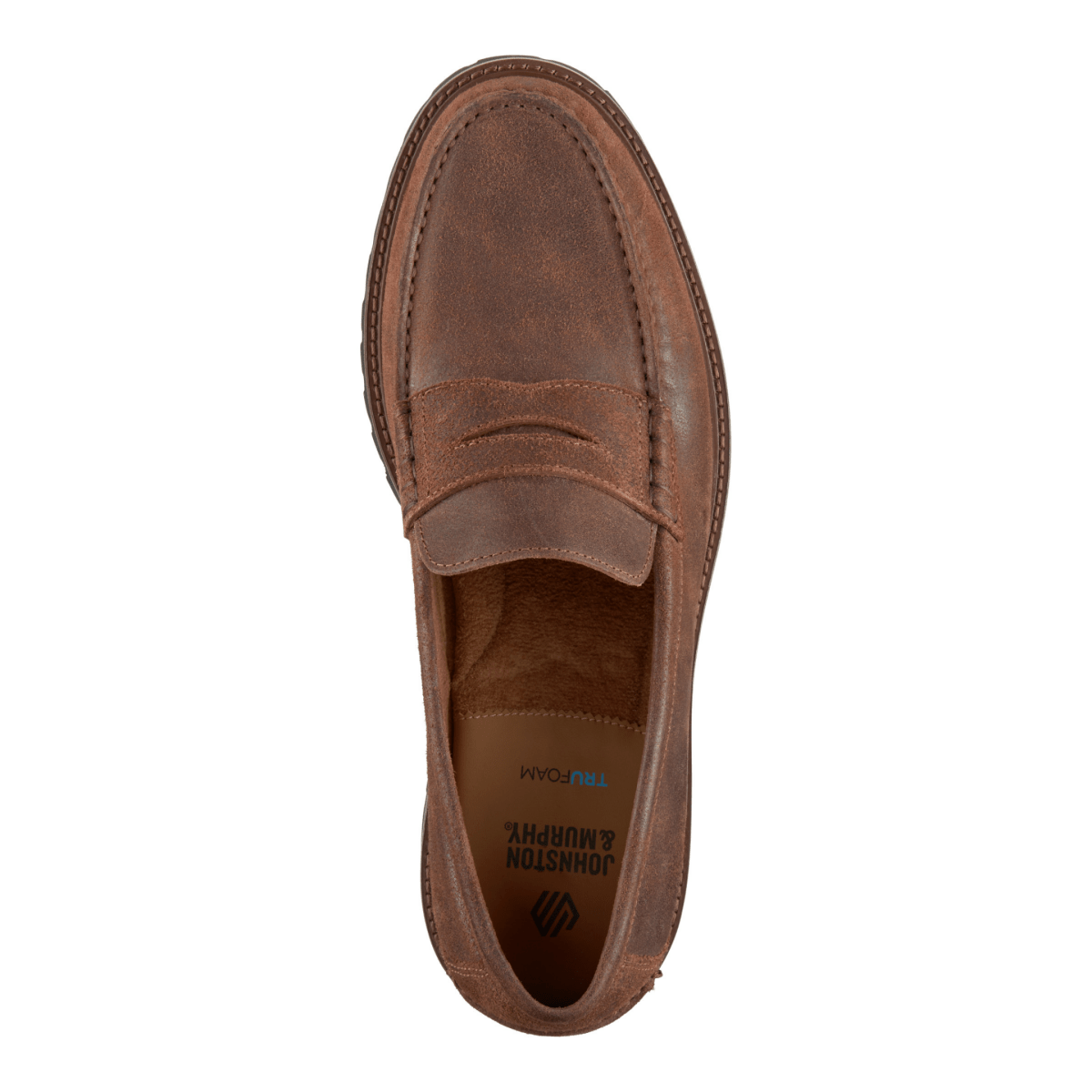 Johnston & Murphy Men's Collier Penny Loafer Brown Bomber Leather - 9025619 - Tip Top Shoes of New York