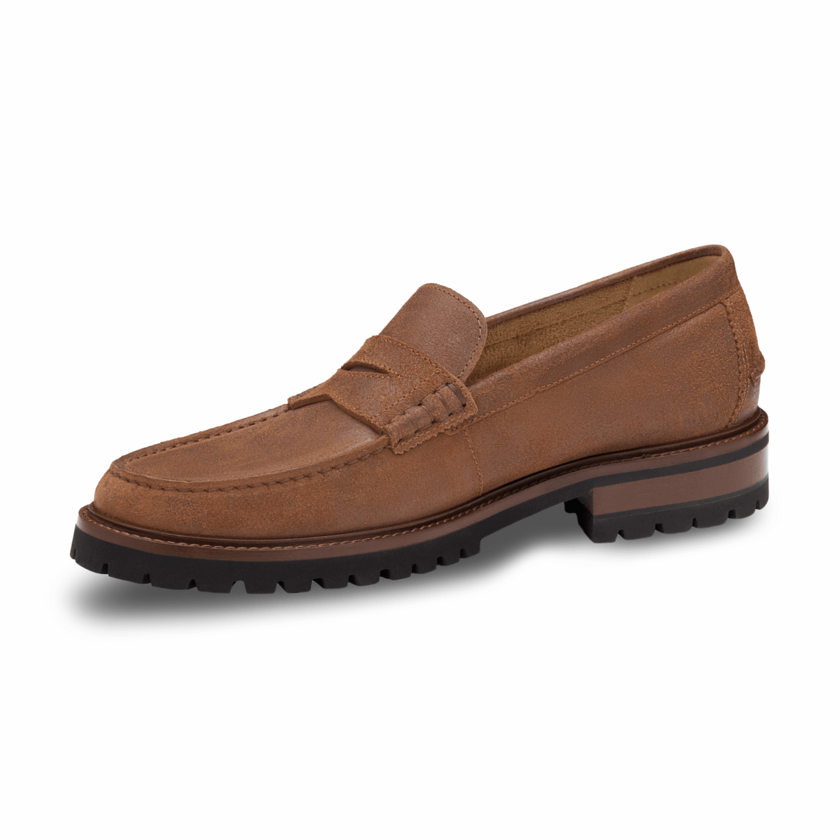 Johnston & Murphy Men's Collier Penny Loafer Brown Bomber Leather - 9025619 - Tip Top Shoes of New York