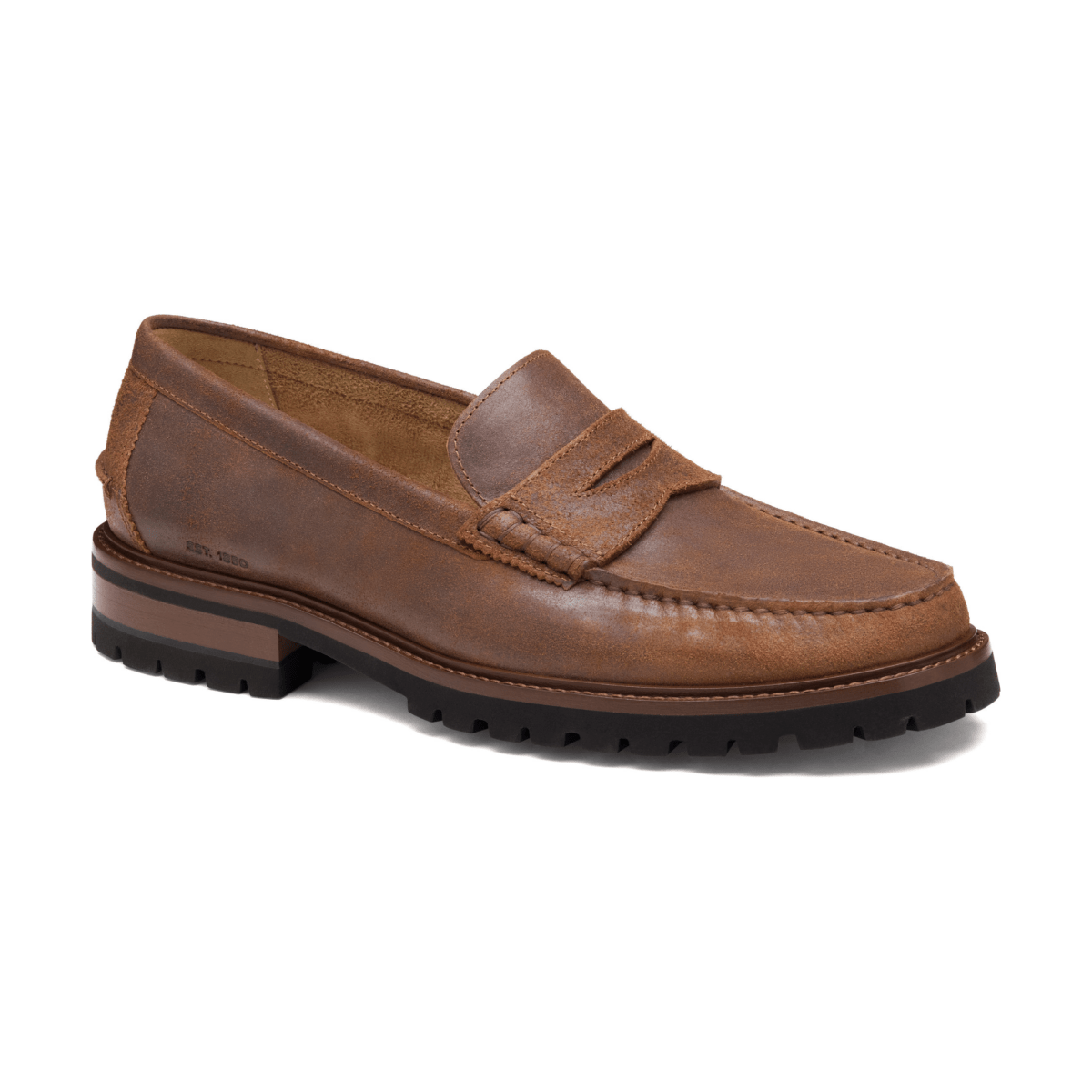 Johnston & Murphy Men's Collier Penny Loafer Brown Bomber Leather - 9025619 - Tip Top Shoes of New York
