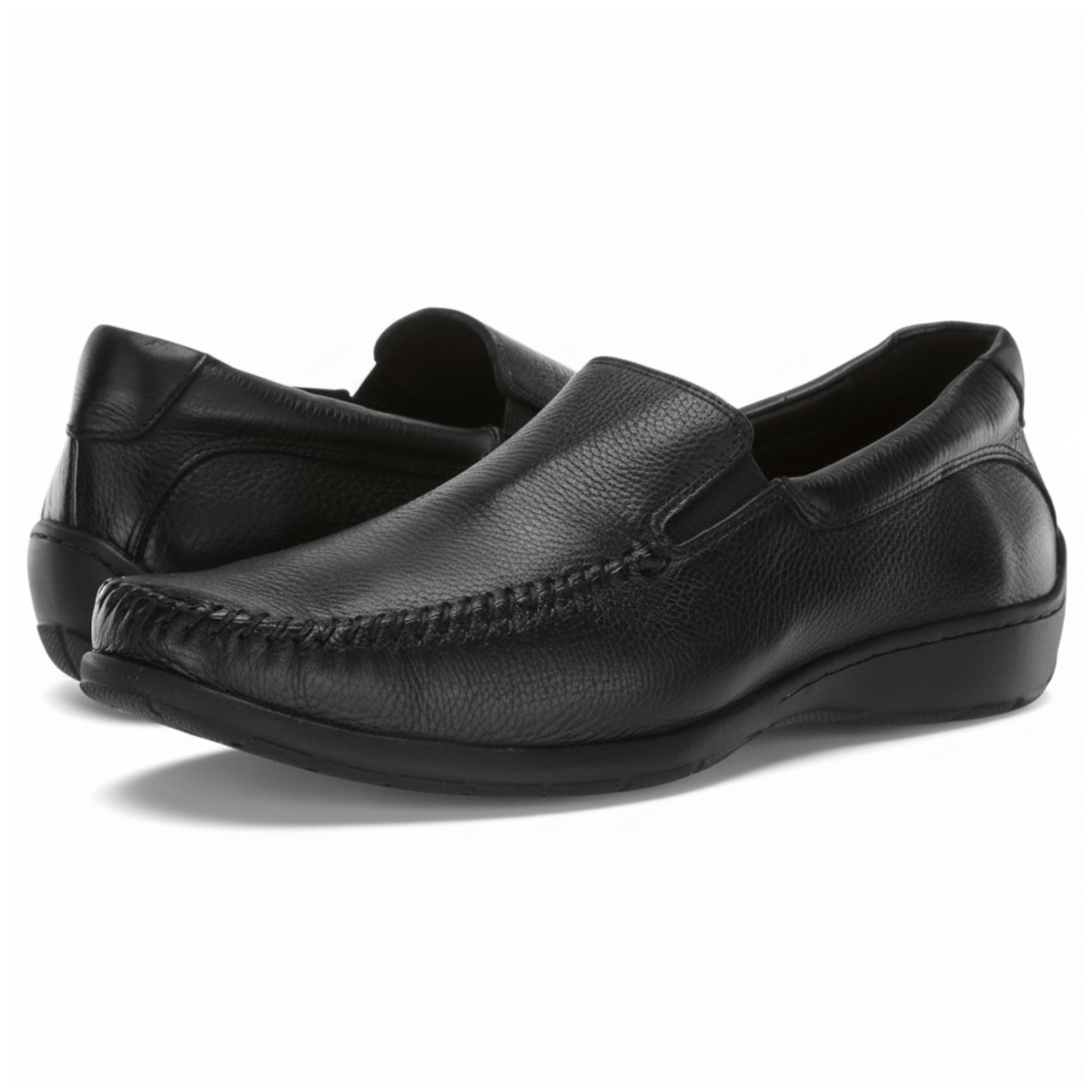 Johnston & Murphy Men's Crawfoord Venitian Black Leather - 3018718 - Tip Top Shoes of New York