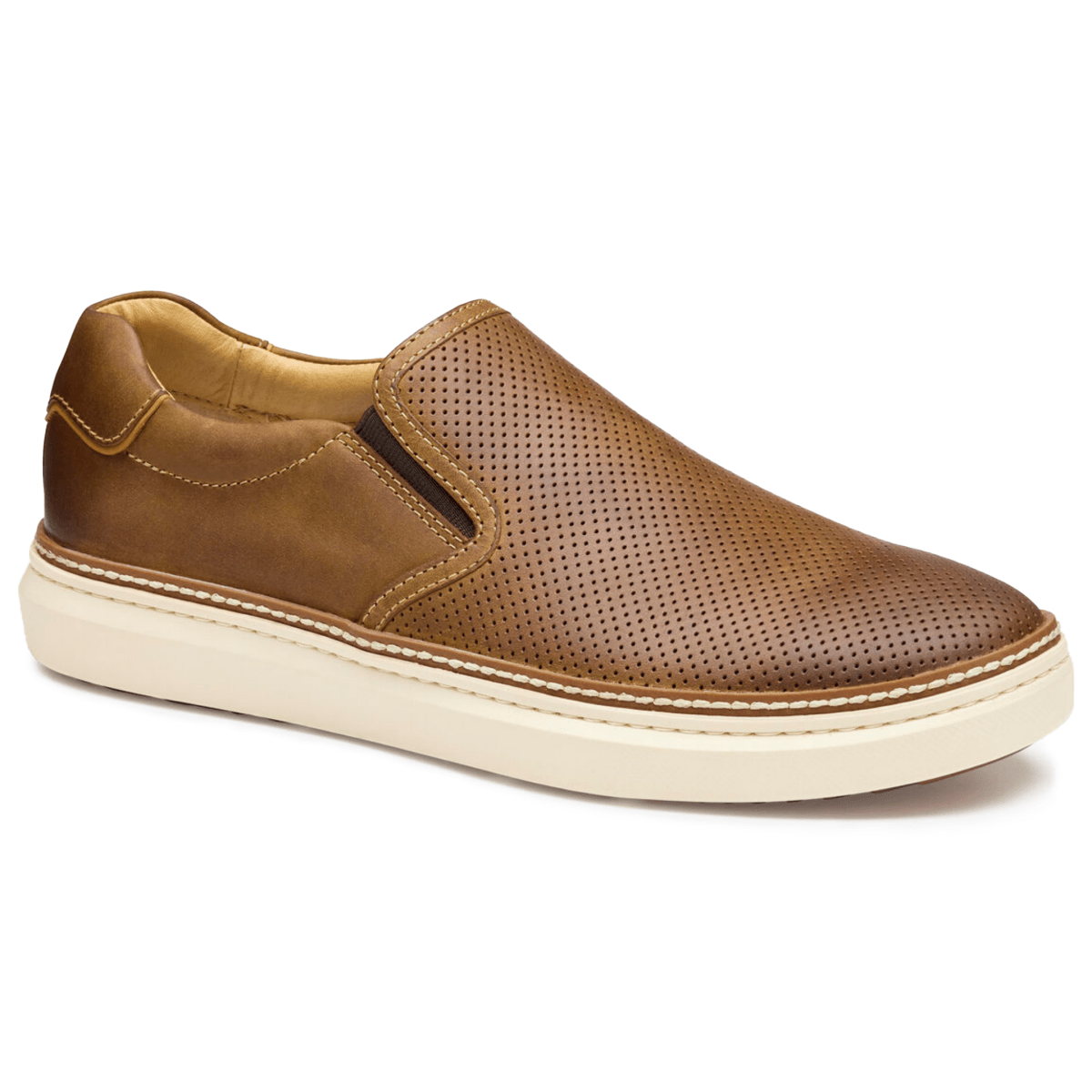 Johnston & Murphy Men's McGuffey 2 Brown Perforated Leather - 9036834 - Tip Top Shoes of New York