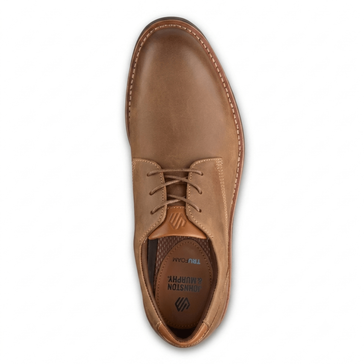 Johnston & Murphy Men's Tyson Plain Toe Brown Oiled Leather - 9036795 - Tip Top Shoes of New York