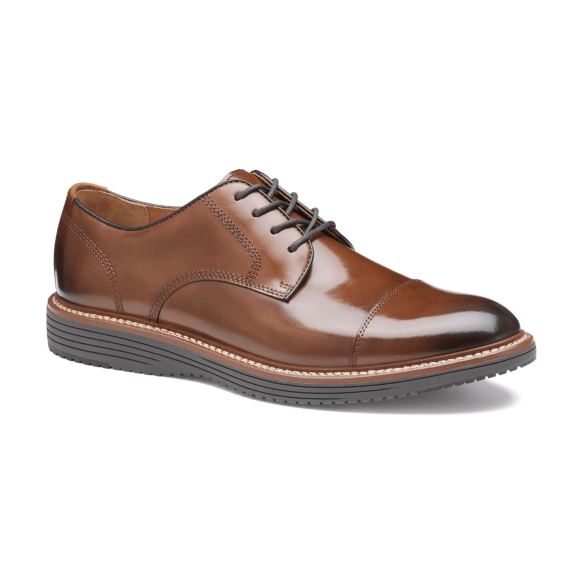 Johnston & Murphy Men's Upton Dress Cap Toe Tan Full Grain Leather - 9022652 - Tip Top Shoes of New York