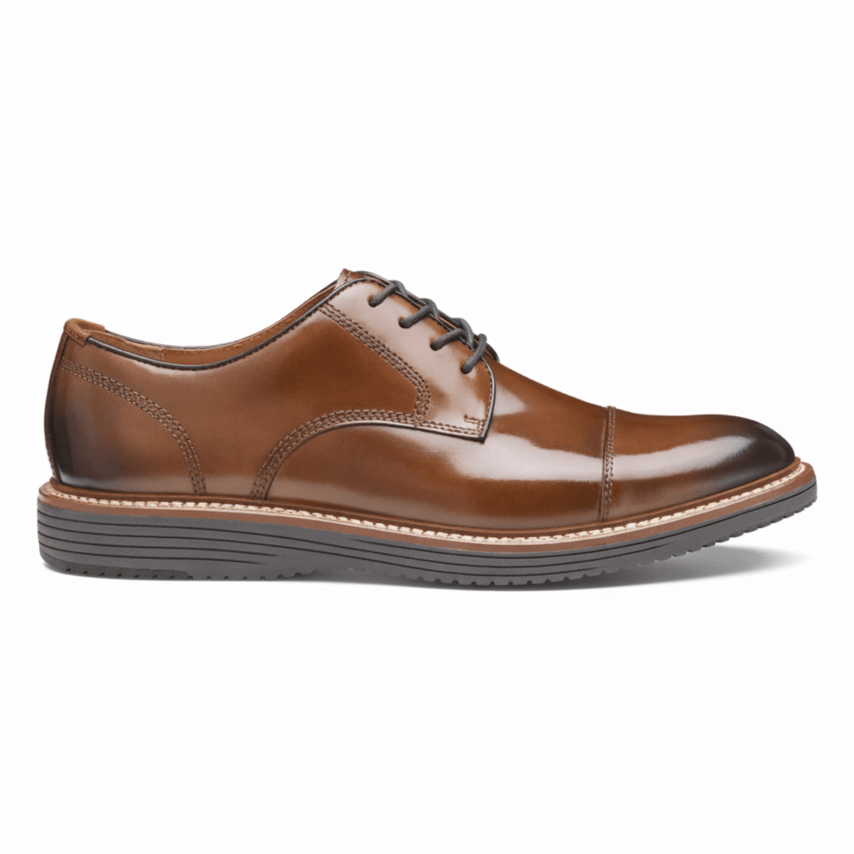 Johnston & Murphy Men's Upton Dress Cap Toe Tan Full Grain Leather - 9022652 - Tip Top Shoes of New York