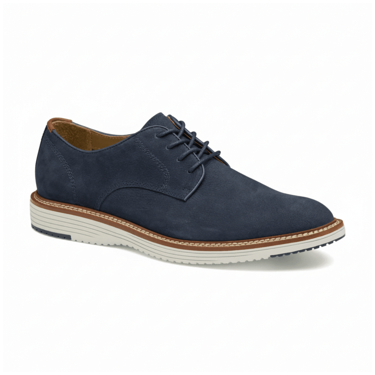 Johnston & Murphy Men's Upton Plain Toe Navy Nubuck - 9022684 - Tip Top Shoes of New York