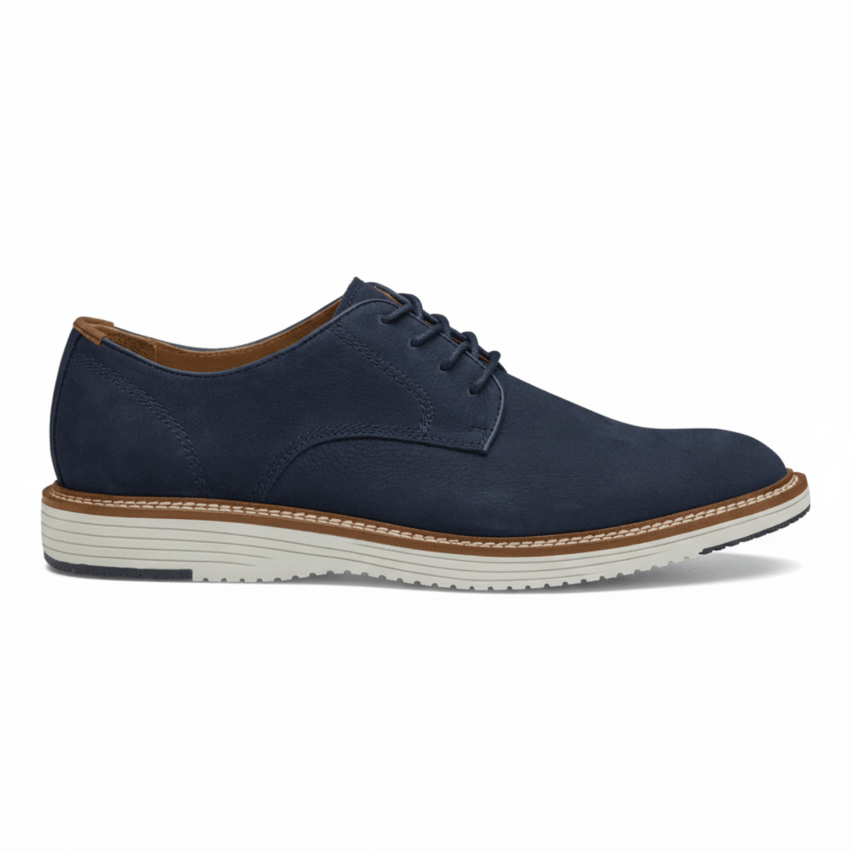 Johnston & Murphy Men's Upton Plain Toe Navy Nubuck - 9022684 - Tip Top Shoes of New York