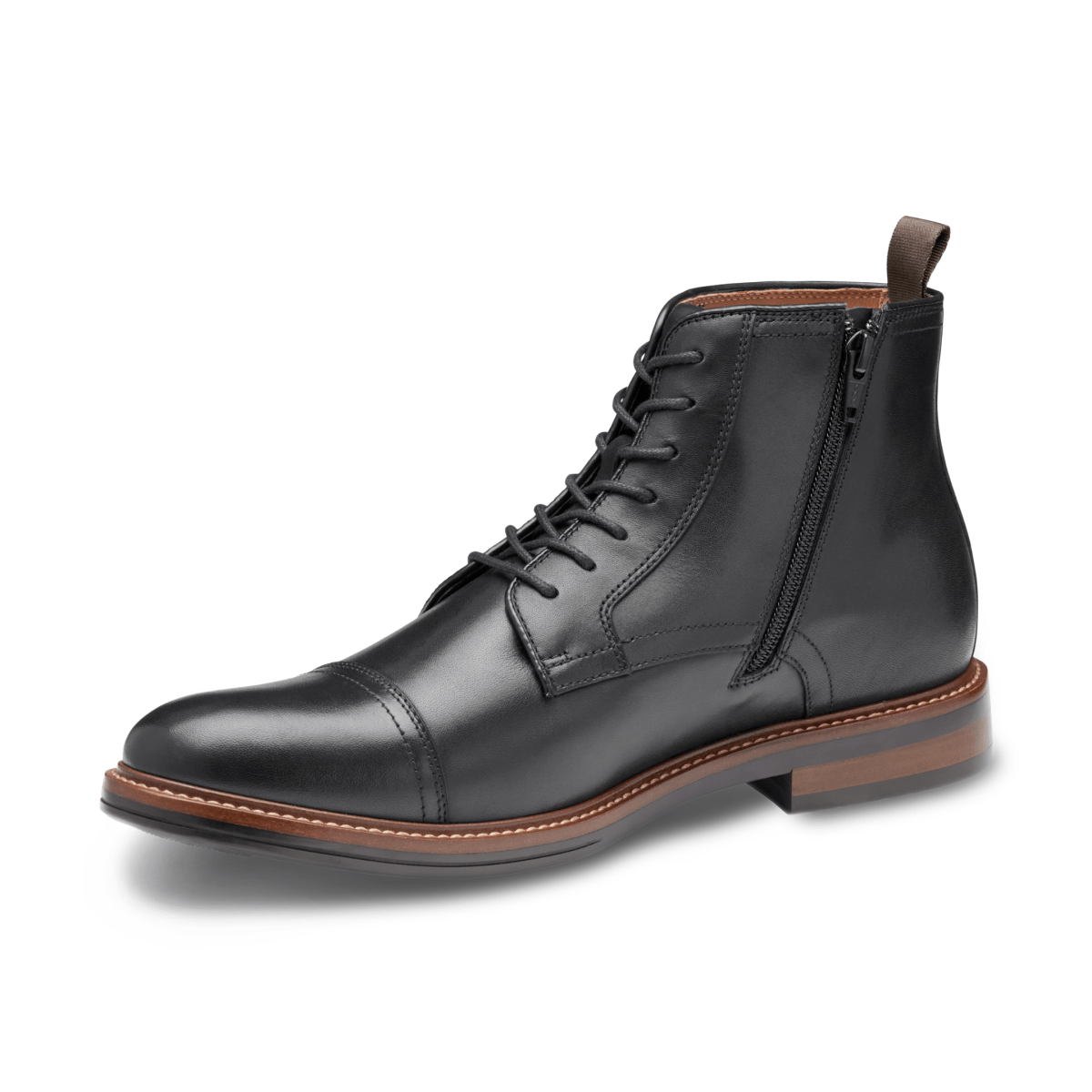 Johnston & Murphy Men's XC+ Durham Cap Toe Black Full Grain Leather Waterproof - 9025641 - Tip Top Shoes of New York