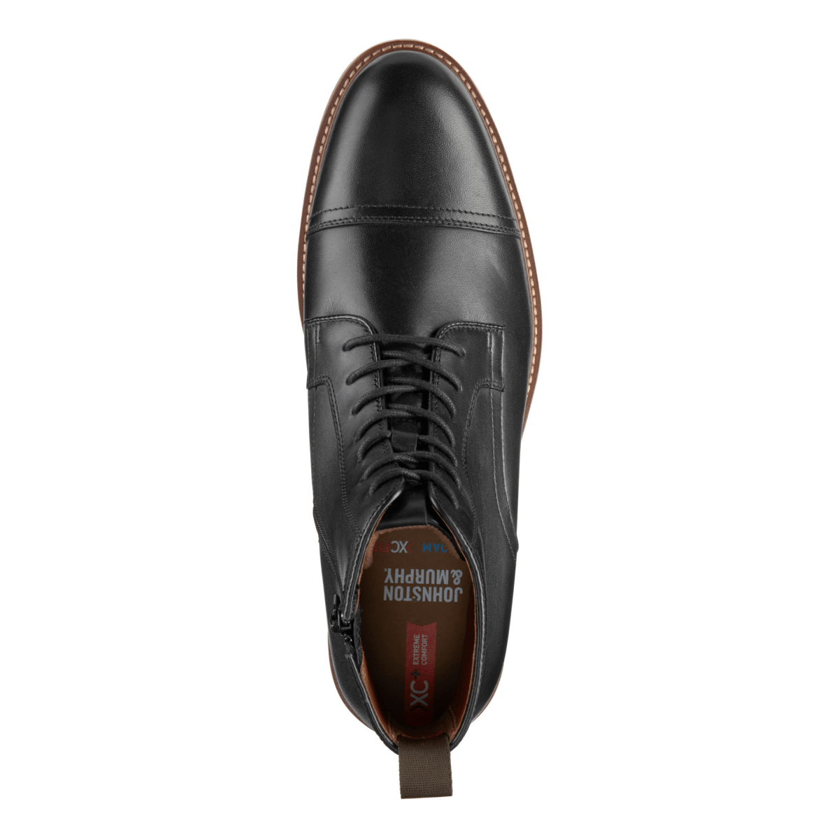 Johnston & Murphy Men's XC+ Durham Cap Toe Black Full Grain Leather Waterproof - 9025641 - Tip Top Shoes of New York