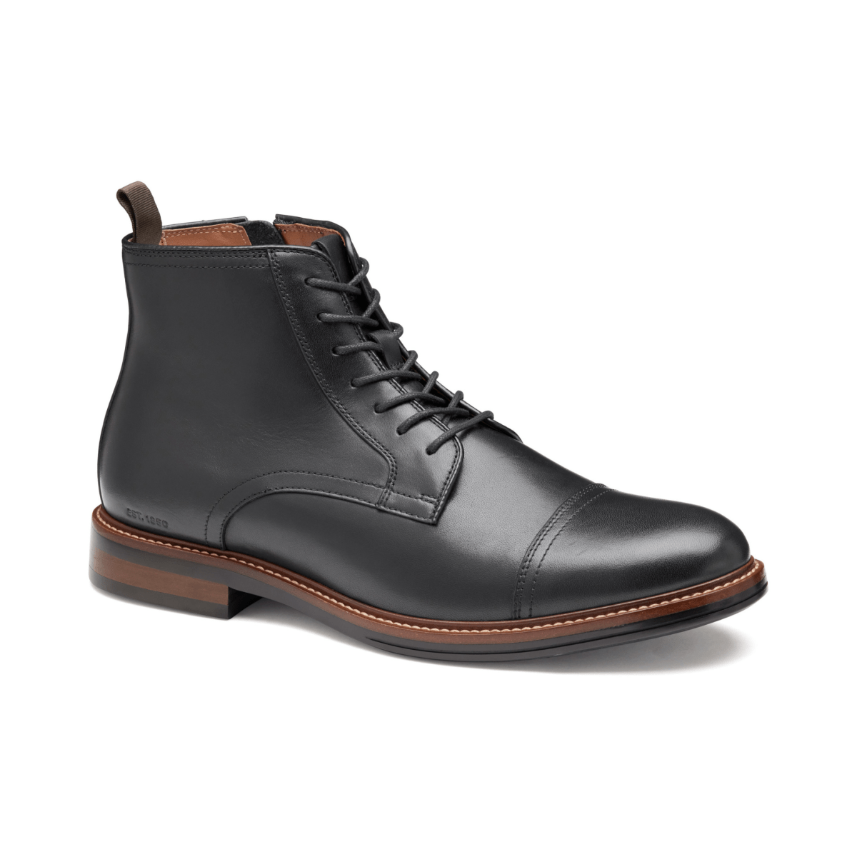Johnston & Murphy Men's XC+ Durham Cap Toe Black Full Grain Leather Waterproof - 9025641 - Tip Top Shoes of New York