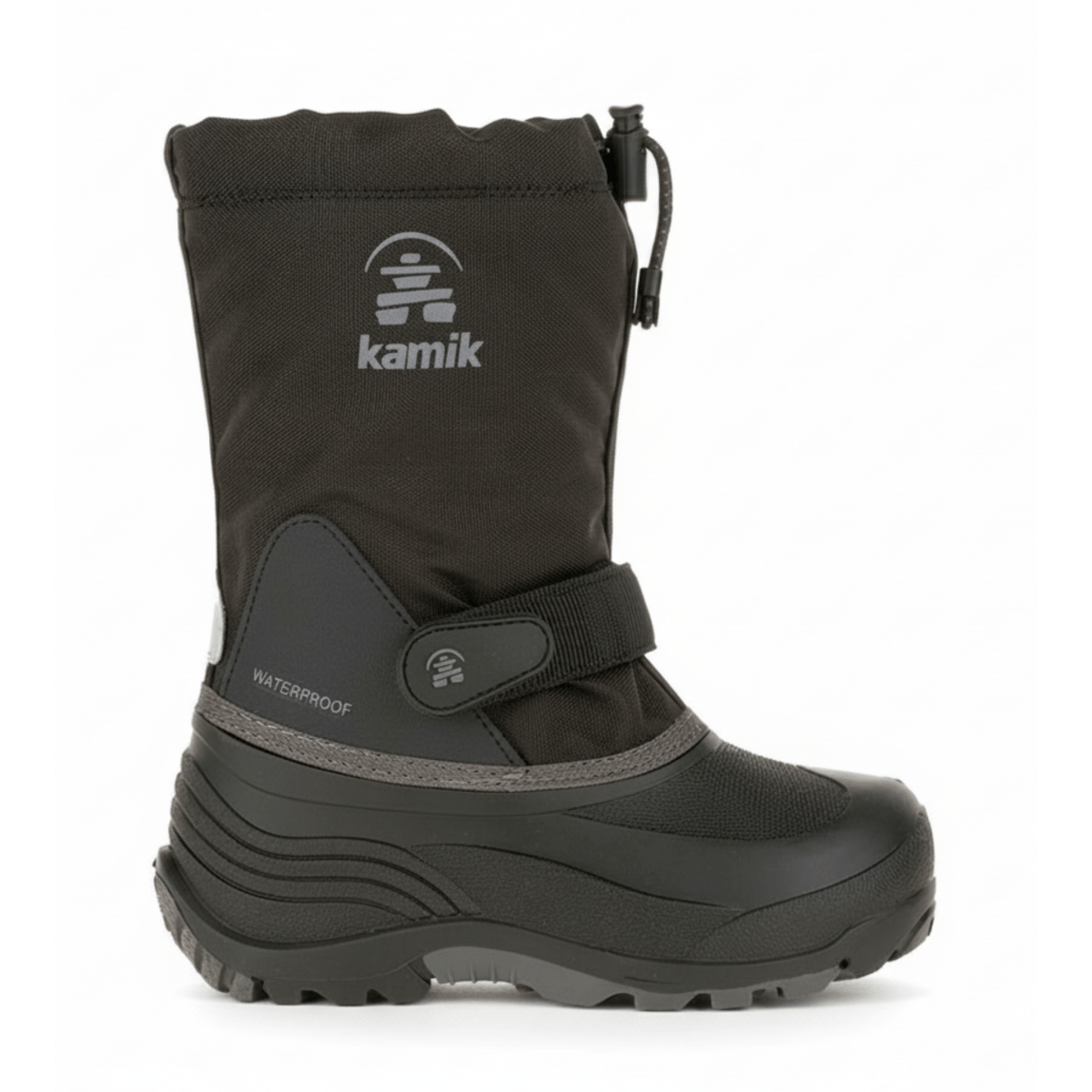 Kamik Boy's Waterbug5 Waterproof Boot Black/Grey (Sizes 11 - 13) - 657112 - Tip Top Shoes of New York