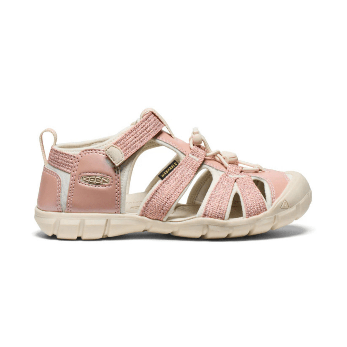 Keen Girls (Sizes 1 - 6) Seacamp II CNX Pink/Gold - 1105322 - Tip Top Shoes of New York