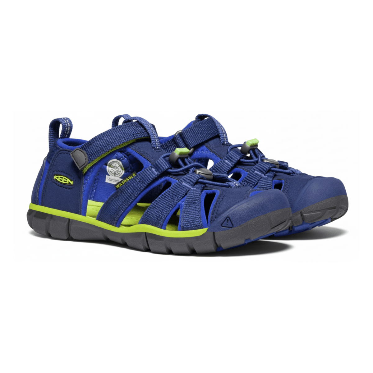 Keen Kids (Grade School) Seacamp II CNX Blue Depths/Chartreuse - 952040 - Tip Top Shoes of New York