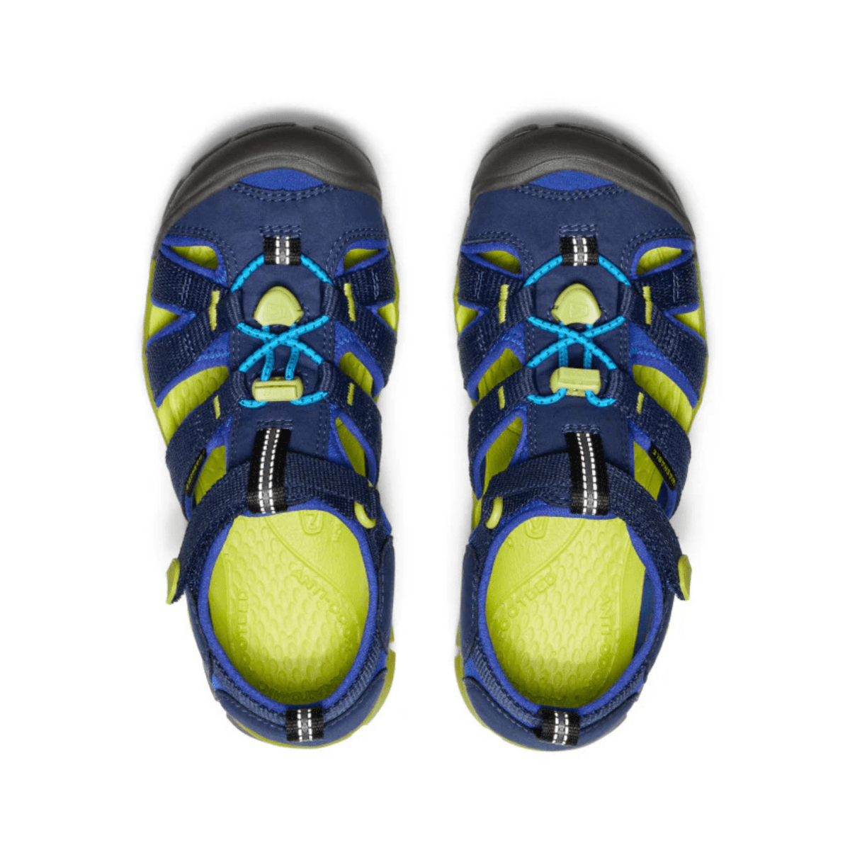 Keen Kid's (Grade School) Seacamp II CNX Naval Academy/Chartreuse - 1095382 - Tip Top Shoes of New York