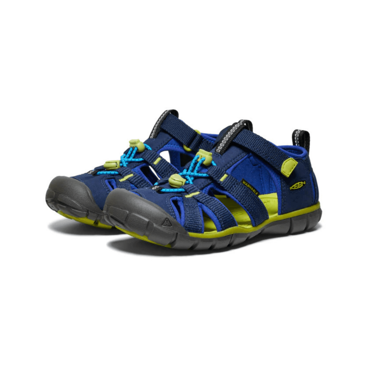 Keen Kid's (Grade School) Seacamp II CNX Naval Academy/Chartreuse - 1095382 - Tip Top Shoes of New York
