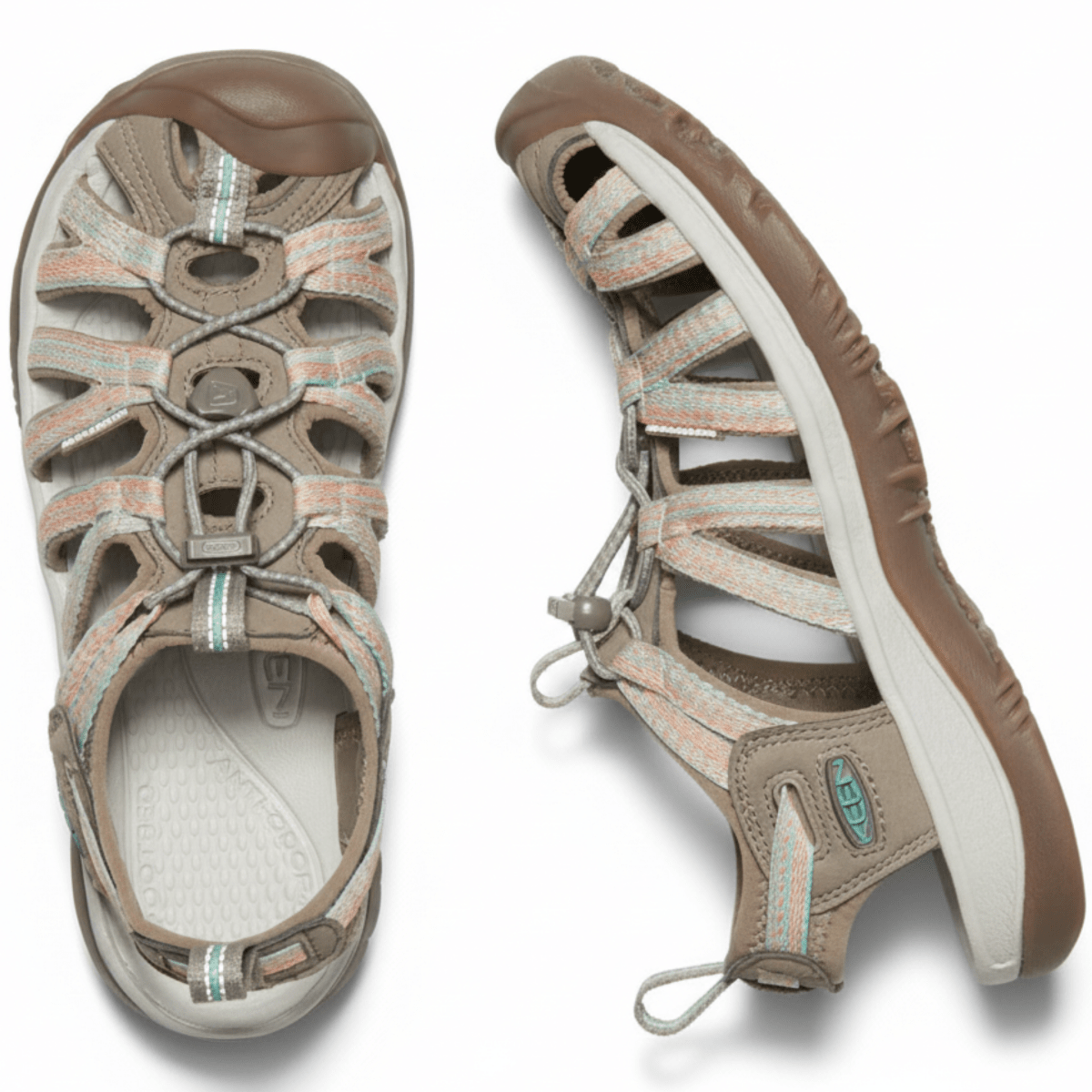 Keen Women's Whisper Taupe/Coral - 10008778 - Tip Top Shoes of New York