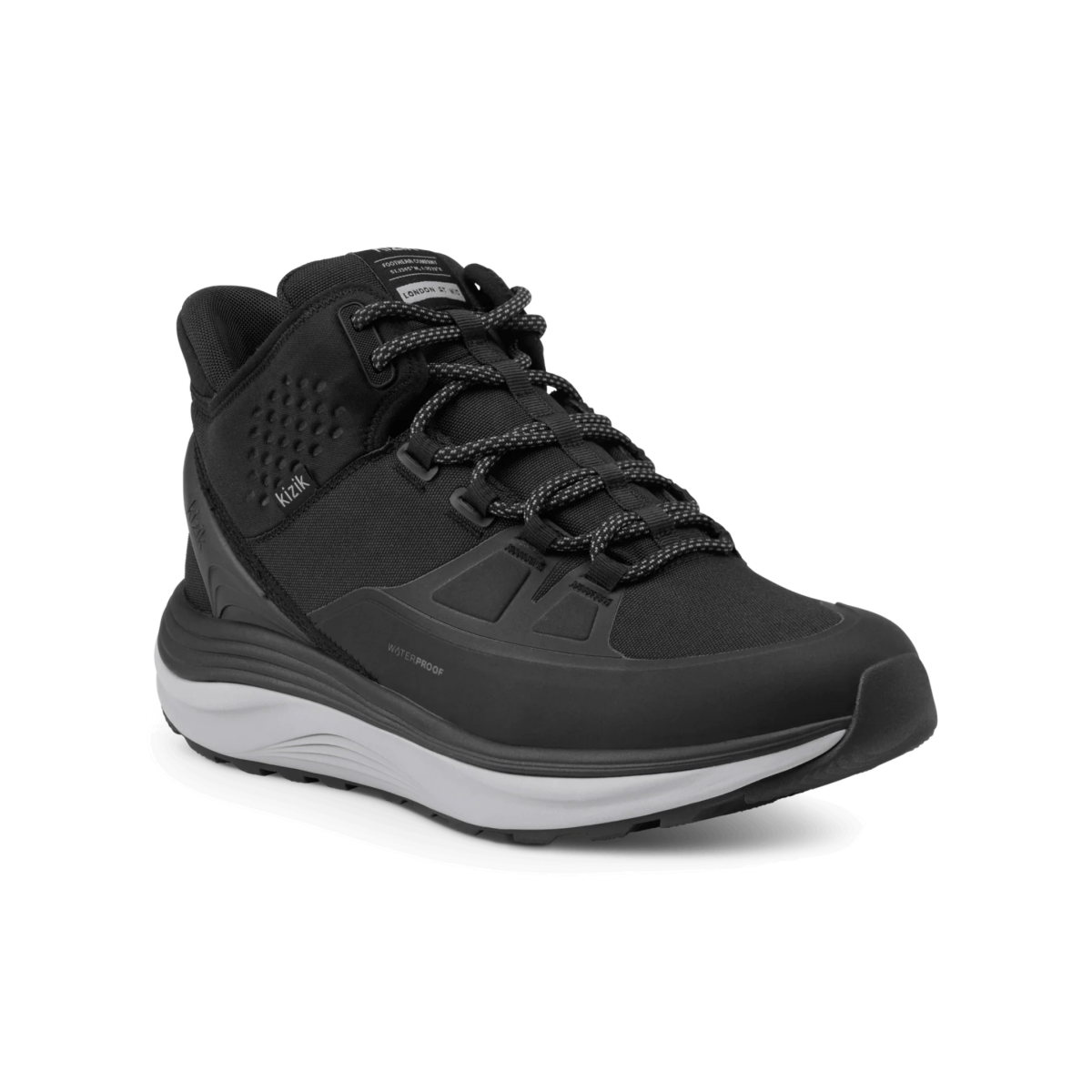 Kizik Men's London All - Terrain Mid Black/Alloy Waterproof - 9024371 - Tip Top Shoes of New York