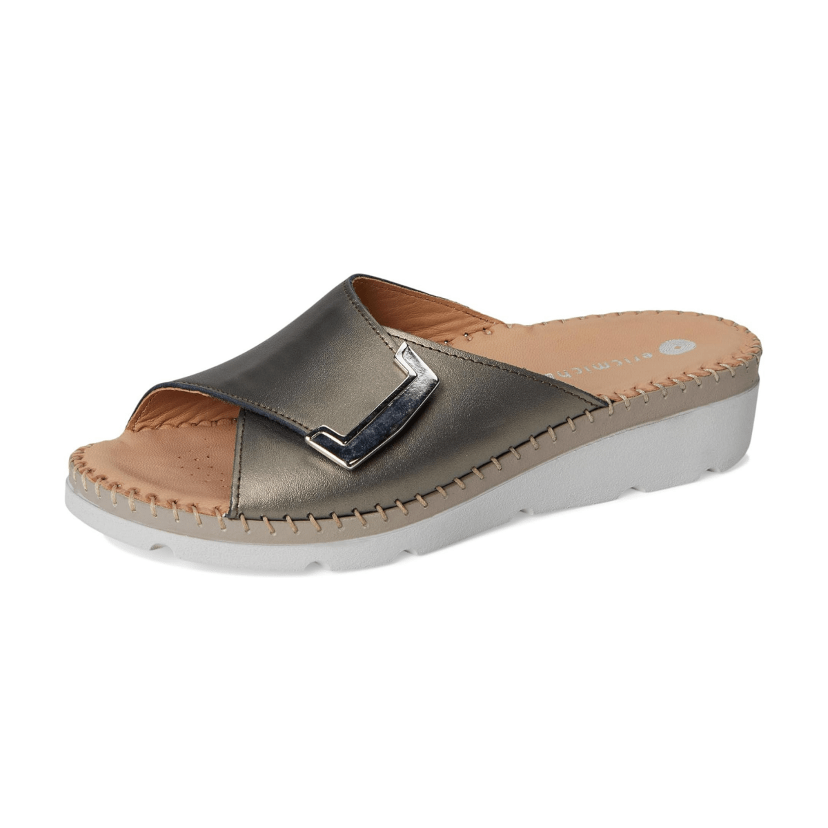 La Plume Women's Agua Pewter Metallic Leather - 9030939 - Tip Top Shoes of New York