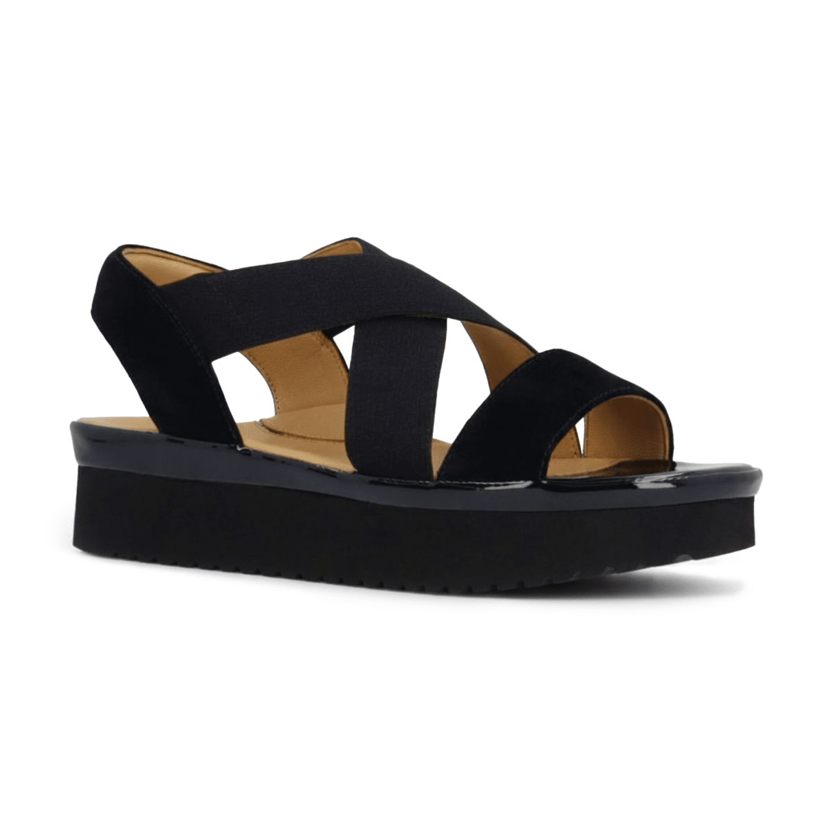 L'Amour Des Pieds Women's Aizling Black Kidsuede/Elastic - 9029993 - Tip Top Shoes of New York