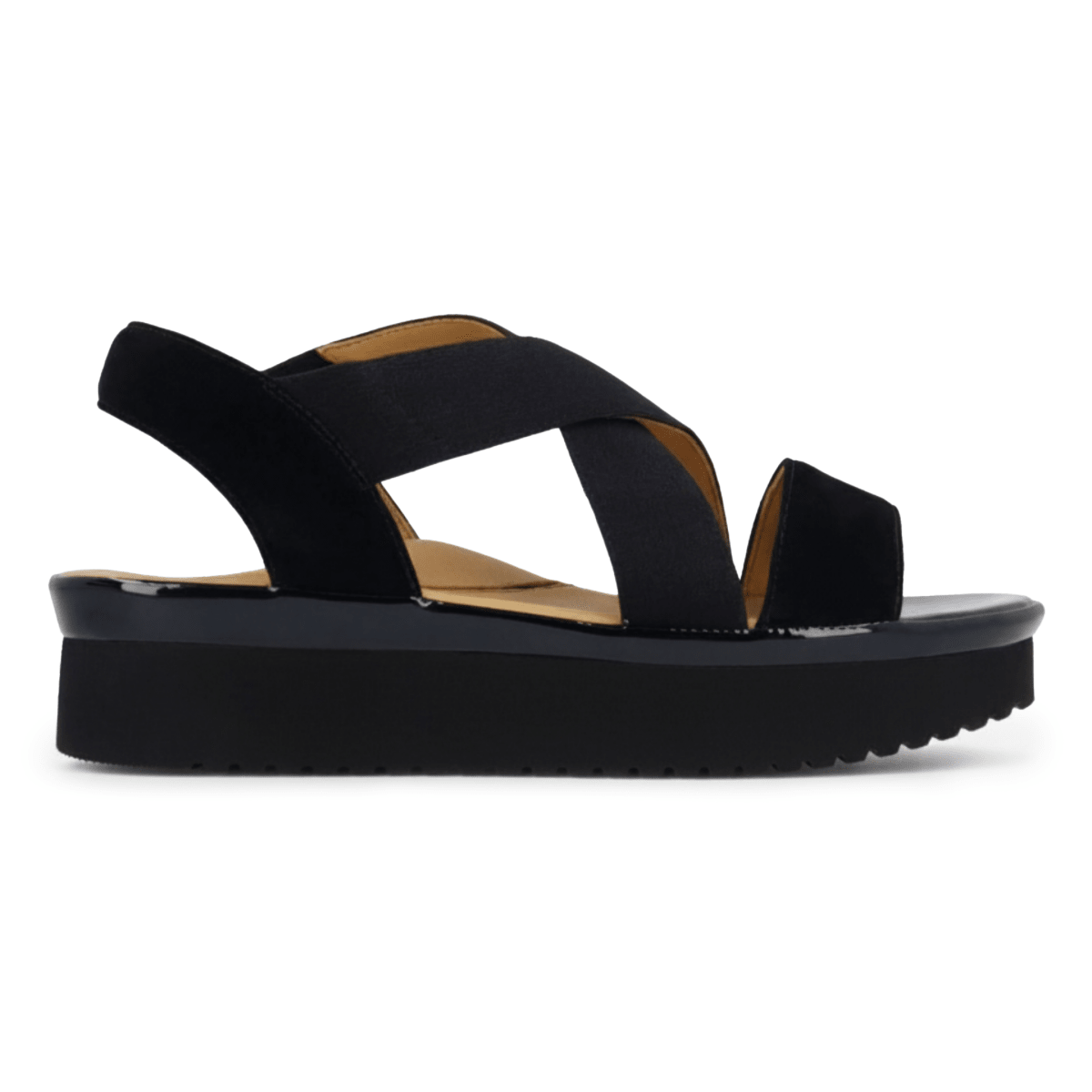 L'Amour Des Pieds Women's Aizling Black Kidsuede/Elastic - 9029993 - Tip Top Shoes of New York