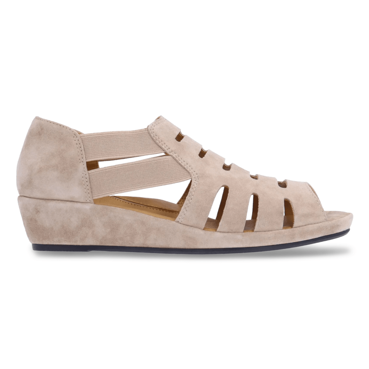 L'Amour Des Pieds Women's Bayla Taupe Kidsuede - 9022708 - Tip Top Shoes of New York