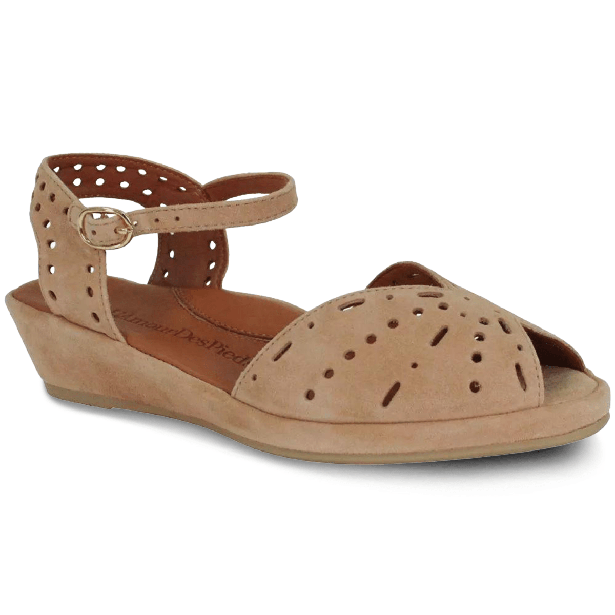 L'Amour Des Pieds Women's Brenn Cognac Suede - 324357 - Tip Top Shoes of New York