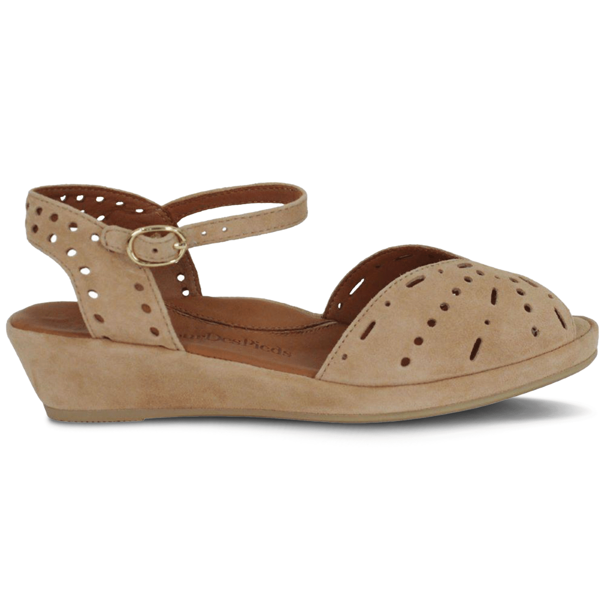 L'Amour Des Pieds Women's Brenn Cognac Suede - 324357 - Tip Top Shoes of New York