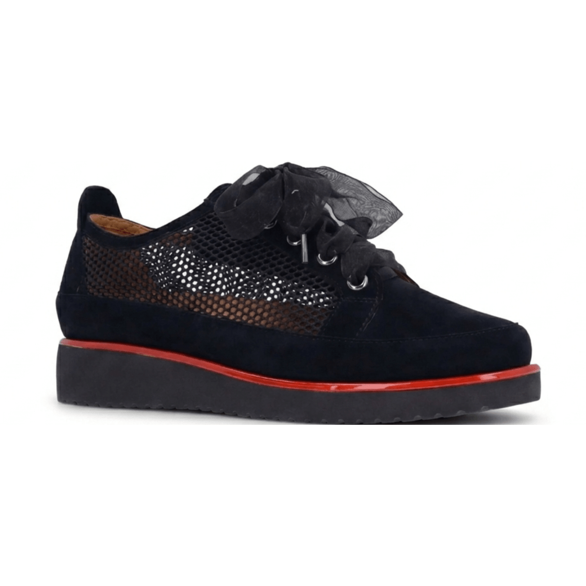 L'Amour Des Pieds Women's Zafira Black Kidsuede Mesh - 9030045 - Tip Top Shoes of New York